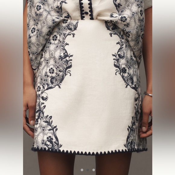 BNWT Alémais Airlie Linen Mini Skirt - Picture 3 of 4